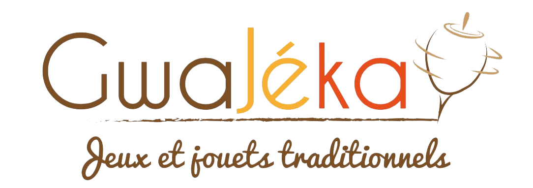 ceci est le logo de l'association GWAJEKA, y figure le nom de l'association et sa spécialité dans les jeux et jouets traditionnels